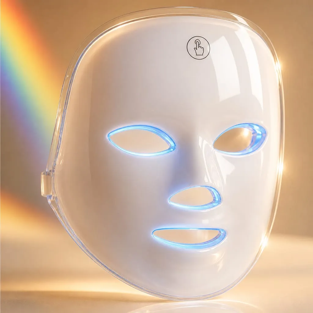 Máscara Facial LED 7 Cores – Fototerapia para Skincare em Casa