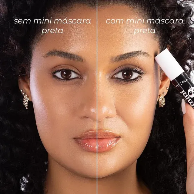 Kit 3 Mini Máscaras Cílios No Panda Volume Definição Vegano Original Vizzela