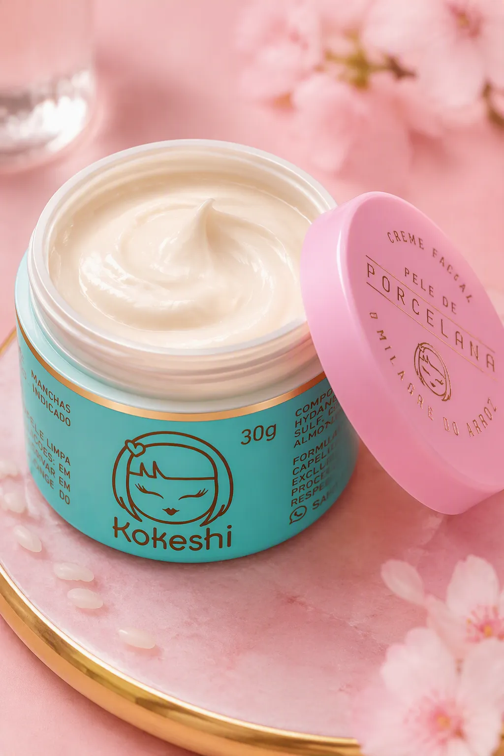 Kokeshi Pele de Porcelana
