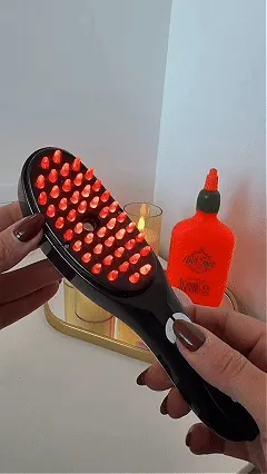 Escova Massageadora Capilar 4 em 1 com Laser – Estimulador e Cuidado Antiqueda