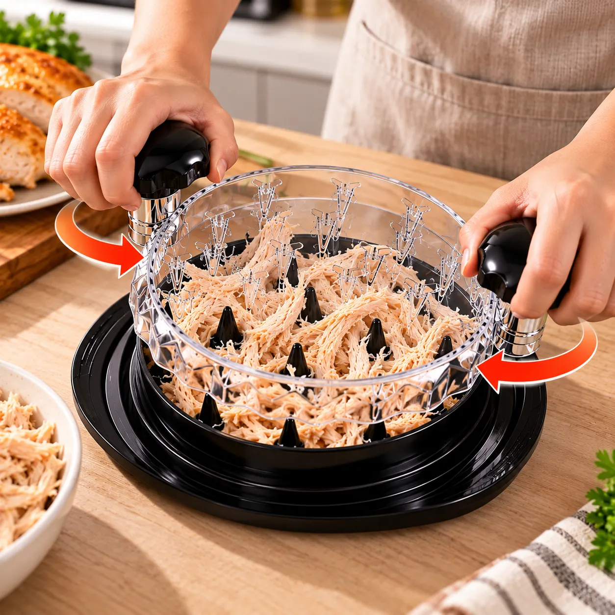 Desfiador Manual de Alimentos Multifuncional Moedor de Carne Manual Triturador de Frango