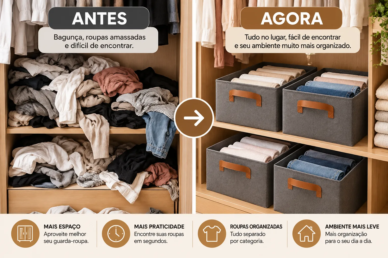 Organizador de roupas