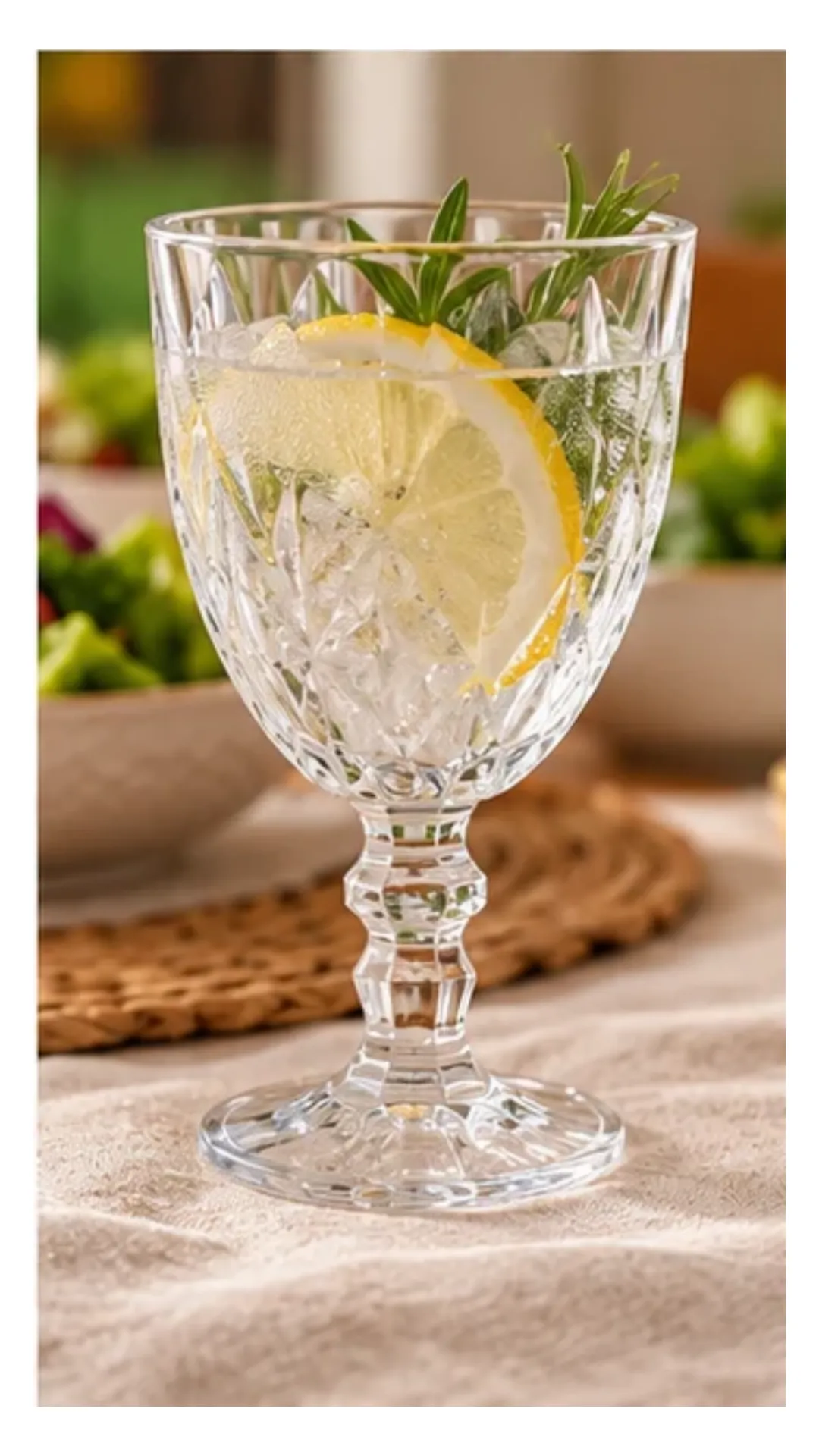 Jogo de Taça Diamante Copo Vidro Transparente Taças Abacaxi Gourmet Bico De Jaca 330ml